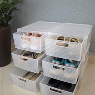 Gaveteiro Plástico Rattan Preto – Organize com Estilo e Praticidade - imagem 3