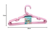 Kit 30 Cabides Infantil Reforçado Rosa - Organize o Guarda-Roupa com Estilo e Durabilidade - imagem 3