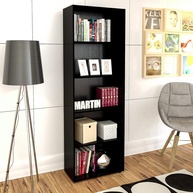 Estante Livreiro com 5 Nichos MULTY Preto - Organize com Estilo e Funcionalidade - imagem 1