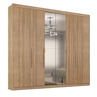 Guarda-Roupa Casal Valencia 6 Portas com Espelho e Gavetas - Organize seu Quarto com Estilo - imagem 5