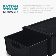 Gaveteiro Plástico Rattan Preto – Organize com Estilo e Praticidade - imagem 5