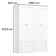 Guarda-Roupa Infantil 4 Portas e 4 Gavetas Americano Henn - Organização e Estilo no Quarto da Criança - imagem 4