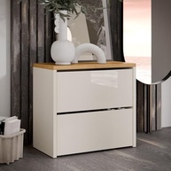 Sapateira Articulada Safira 2 Portas Basculantes Mell - Organize com Estilo (Off White/Freijó) - imagem 3