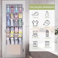 Sapateira de Porta Organizadora Vertical Transparente - Economize Espaço com Estilo - imagem 4