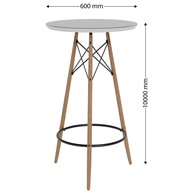 Mesa Alta Bistrô com Tampo de Vidro Temperado Redonda - Estilo Retrô para Área Gourmet, Varanda e Cozinha Pequena - imagem 2