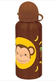 Garrafa Inox Infantil Meus Melhores Amigos 400ml - Macaquinho Marrom | Segura, Durável e Estilosa - imagem 2