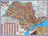 Mapa Poster Estado de São Paulo 117x89cm: Completo e Durável para Estudo e Decoração - imagem 1