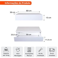 Penteadeira Escrivaninha Suspensa com Gaveta – Design Moderno para Maquiagem e Estudo - imagem 3