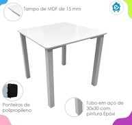 Conjunto Mesa e 2 Cadeiras Infantil Branco - Ideal para Estudos e Brinquedoteca - imagem 4