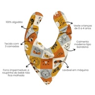 Kit 5 Babador Bandana Bebê Impermeável, Premium Eternizare - imagem 4