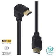 Cabo HDMI 2.0 4K Ultra HD 3D com Ethernet e Conector 90º - 10 Metros - imagem 3