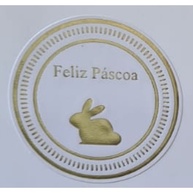 Etiquetas Páscoa Douradas: 50 Adesivos Festivos! - imagem 1