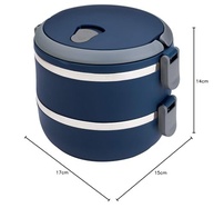 Marmita Dupla Lunch Box Azul Euro Home - Compartimentos com Vedação e Alça - imagem 3