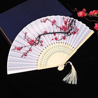 Ventilador Dobrável Chinês com Design Exclusivo - Leque de Mão Portátil para Festas e Decoração - imagem 2