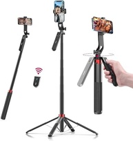 Tripé ULANZI MA09 71" Extensível: Selfie Stick, Tripé de Viagem e Suporte Universal para Celular, Câmera e GoPro com Controle Remoto - imagem 2