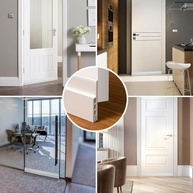 Pacote com 2 Batentes de Porta Pretos 99,8cm: Proteção e Isolamento para Portas Internas e Externas - imagem 5