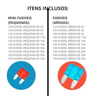 Kit Completo Fusíveis Automotivos 220 Peças: Proteção Essencial com Caixa Organizadora e Extrator - imagem 4
