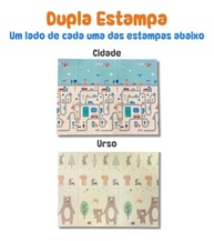 Tapete Térmico Infantil Dupla Face 200x150cm - Estampas Cidade e Ursinhos | Impermeável, Dobrável e com Bolsa - imagem 5