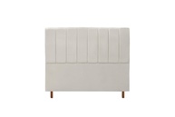 Cabeceira de Casal Estofada Carla 140 cm Bege – Design Sofisticado e Montagem Fácil - imagem 1