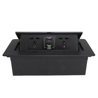 Hyuduo Faixa de Energia Pop-up: 2 Tomadas CA 4000W, USB/Tipo-C Integrada para Mesas de Conferência e Escritório - imagem 2