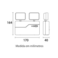 Luminária de Emergência LED 2 Faróis Potente 10W - Iluminação Confiável 2200lm - imagem 3