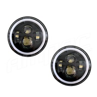 Farol Angel Eyes LED 7" - Jeep, Troller e Mais! - imagem 1