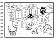 Livro de Colorir Hello Kitty Capa Dura: Relaxamento e Criatividade para Fãs - imagem 4