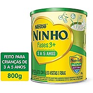 Ninho Fases 3+: Leite em Pó Completo 800g - imagem 1