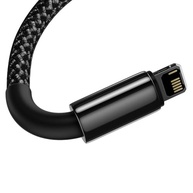Cabo Baseus Tungsten Fast Charging 2.4A 2M Preto: Carregamento Rápido e Durabilidade para seu iPhone - imagem 5