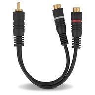 Cabo Y RCA 1 Fêmea para 2 Macho 20cm 4mm - Conexão de Áudio Amplificada STORM - imagem 2