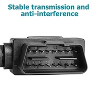 Divisor OBD2 Ângulo Reto 30cm: Cabo Y Extensor 1 Macho 2 Fêmeas Universal - imagem 3