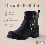 Dunes Bota feminina Max Moto, larguras disponíveis, Preto, 40 - imagem 5