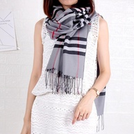 Cachecol Longo Feminino Xadrez Pashimina Sintética Melhores Presentes Inverno - imagem 4