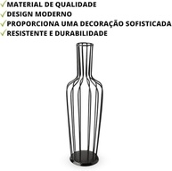 Porta Rolha de Vinho Decorativo em Ferro - Design Industrial Retro 40cm - Kit com 2 Unidades - imagem 5
