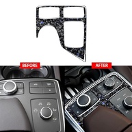 Transforme seu Benz: Painel Multimídia Fibra de Carbono Azul Forjada - Elegância e Proteção LHD - imagem 5