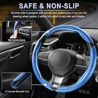 Amiss Capa Volante Fibra de Carbono 3 Peças: Segurança e Estilo Antiderrapante Universal (Azul) - imagem 4