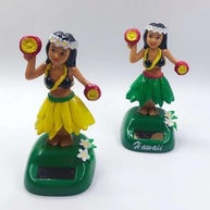 Figura Hula Solar Amarela: Decoração Divertida para Carro e Casa | Boneca Havaiana Balançando - imagem 5