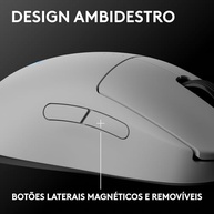 Mouse Gamer Logitech G PRO 2 LIGHTSPEED Sem Fio: Precisão Hero 2, 44K DPI, USB-C - Branco - imagem 4