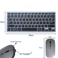 Kit Teclado e Mouse Sem Fio Bluetooth ABNT2 Silencioso - Conexão Estável e Design Premium - imagem 3