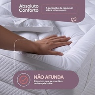 Pillow Top Queen 400 Fios Micropercal – Enchimento Grosso 600g/m², Antipilling, Respirável, Com Elástico nos 4 Cantos e Qualidade Premium (Branco) - imagem 5