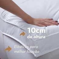 Pillow Top Luxo 10cm com Micropercal 200 Fios - Conforto Premium para Qualquer Colchão - imagem 5