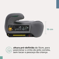 Assento Elevador Booster Firenze Cinza i-Size Infanti - Segurança e Conforto para Viagens - imagem 5