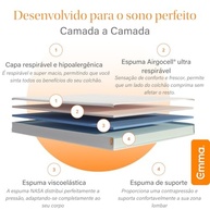 Colchão Queen Emma One Plus - Firmeza Ortodôntica com Espuma Viscoelástica, 10 Anos Garantia - imagem 4