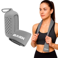 Toalha Esportiva Refrescante Fit Bask – Seca Rápido, Frescor Imediato e Design Ergonômico 90cm x 30cm (CINZA) - imagem 1