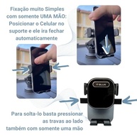 Suporte Celular Carro 360° Premium: Antivibração, Antiqueda e Fixação Firme no Vidro/Painel - imagem 3