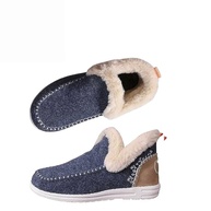 Women's Flat Fluffy Ankle Boots, Faux Fur Lining Anti-Slip Ankle Boots, Mini Boots Ankle, Fashion Casual Round Toe Plush Short Booties, Soft Plush Slip-On Sneakers for Cozy Feet. - imagem 1