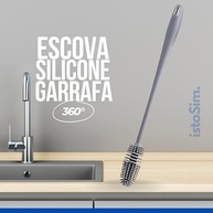 Escova de Silicone 360° para Lavar Garrafas, Mamadeiras e Copos - Cerdas Flexíveis e Cabo Ergonômico - imagem 5