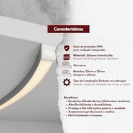 Perfil Silicone Flexível para Fita LED Sobrepor 20mm - Corte Personalizado por Metro - imagem 4