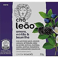 Chá Leão Frutas e Flores: Amora, Mirtilo e Baunilha 10 Sachês - imagem 3