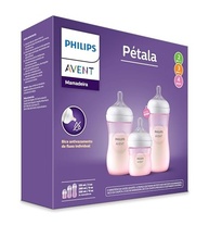 Kit Mamadeiras Philips Avent Pétala com Bicos de Diferentes Fluxos - Rosa - imagem 3